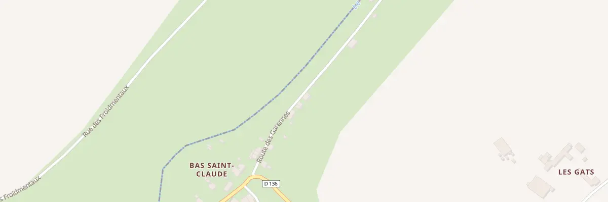 Plan du 93 Saint Claude Froidmentel à Brévainville