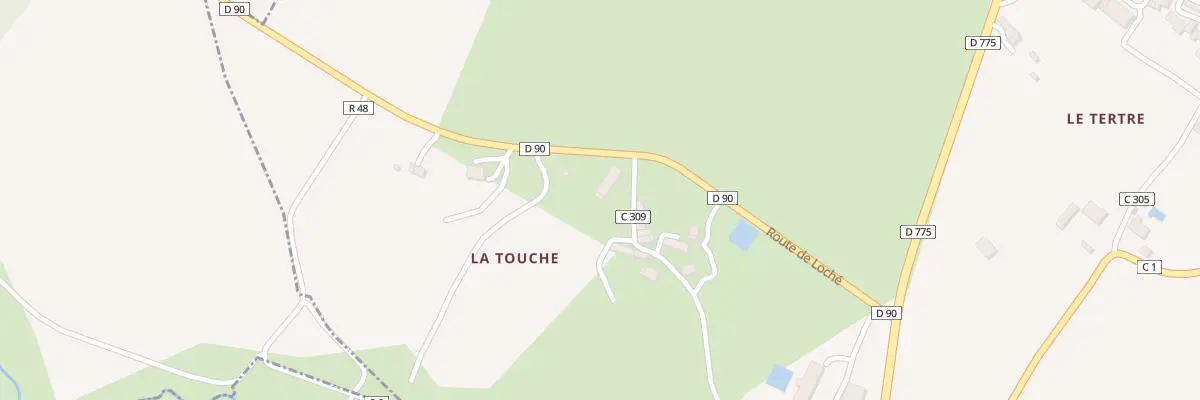Plan du 51 La Touche à Villedômain