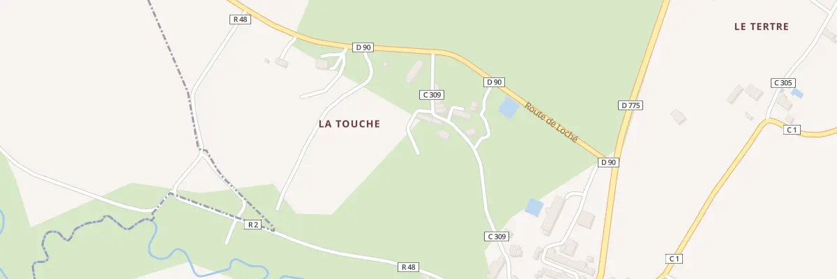Plan du 57 La Touche à Villedômain