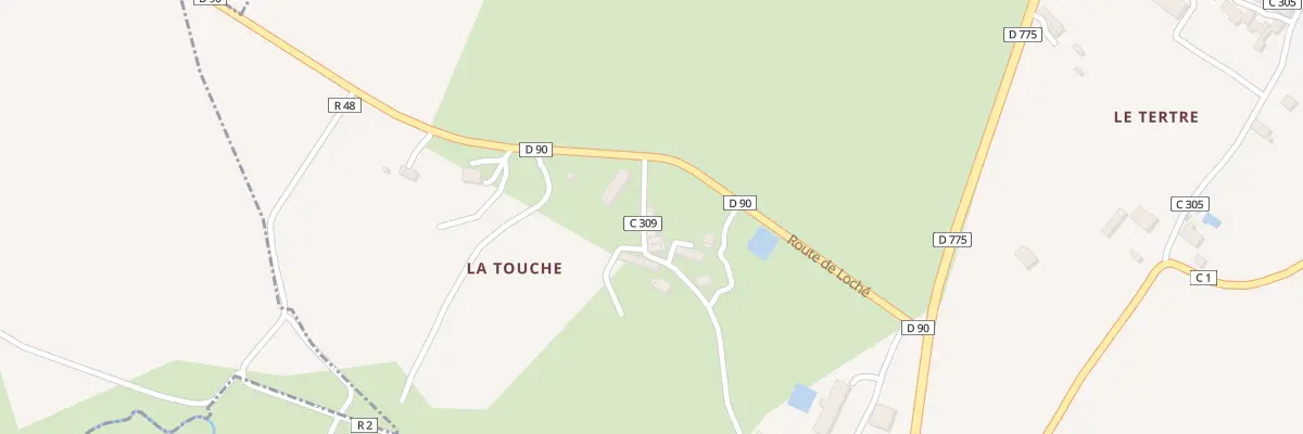 Plan du 52 La Touche à Villedômain