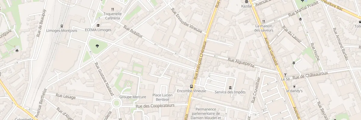 Plan du 8 Av G et Valentin Lemoine à Limoges