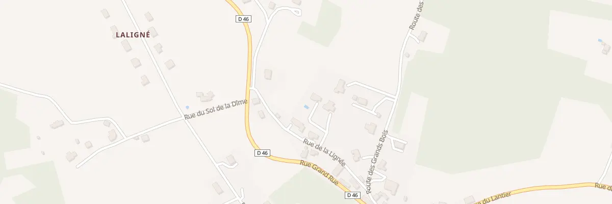 Plan du 1845A Laligne à Saint-Martial-de-Nabirat