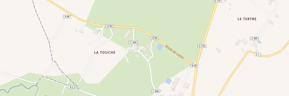 Plan du 5 La Touche à Villedômain