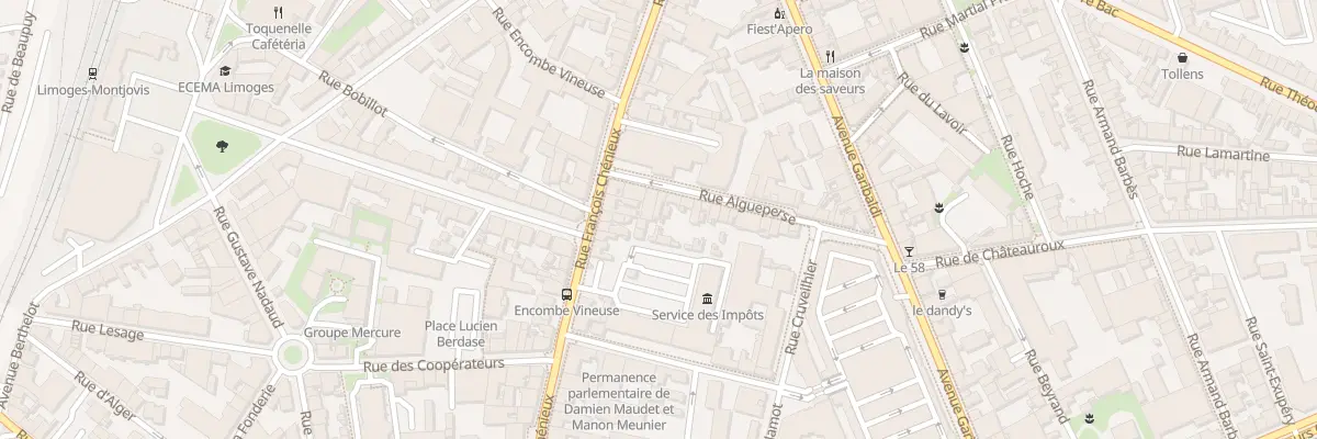Plan du 35 Rue Aigueperse à Limoges