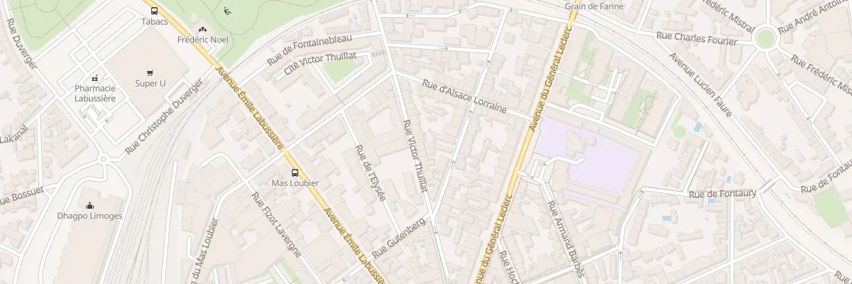 Plan du 30 Rue Victor Thuillat à Limoges