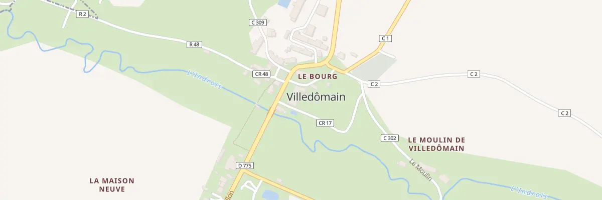 Plan du 1 Rte de Chatillon à Villedômain