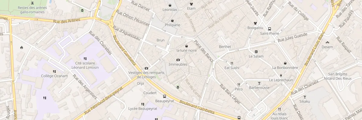 Plan du 42 Rue de la Boucherie à Limoges