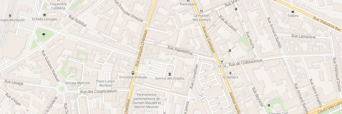 Plan du 25 Rue Aigueperse à Limoges