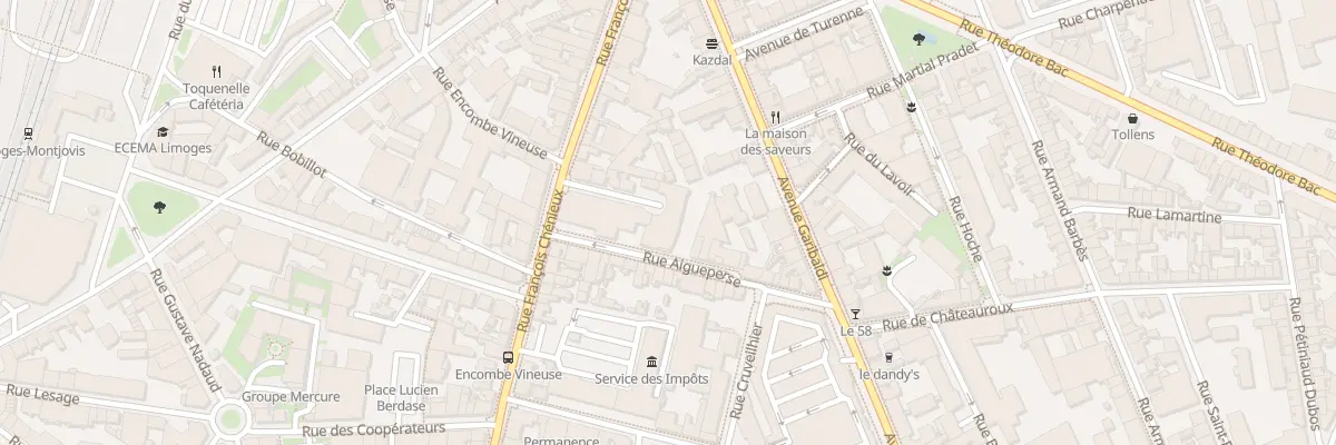 Plan du 28 Rue Aigueperse à Limoges