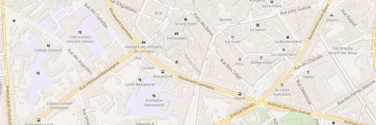 Plan du 11 Rue du Canal à Limoges