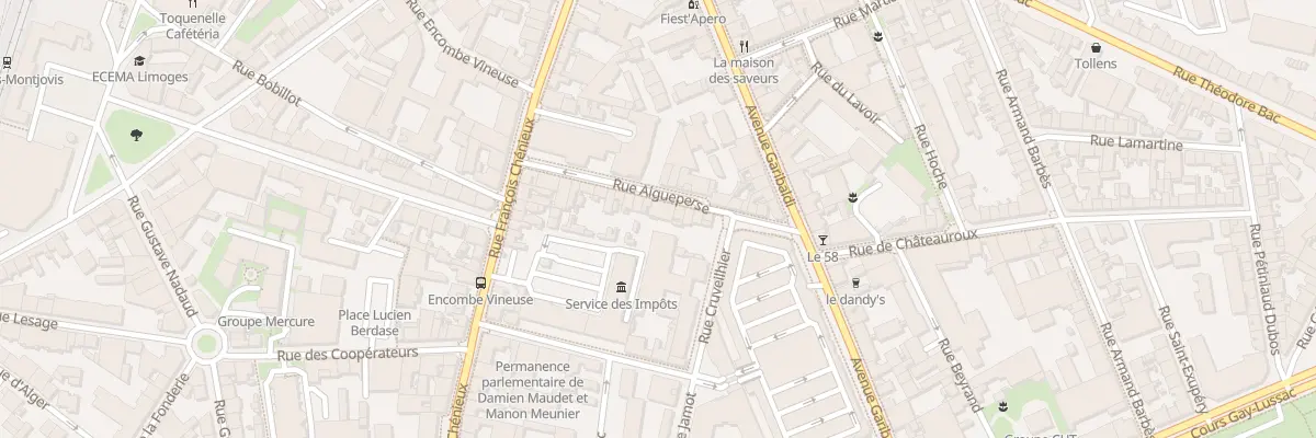 Plan du 15 Rue Aigueperse à Limoges