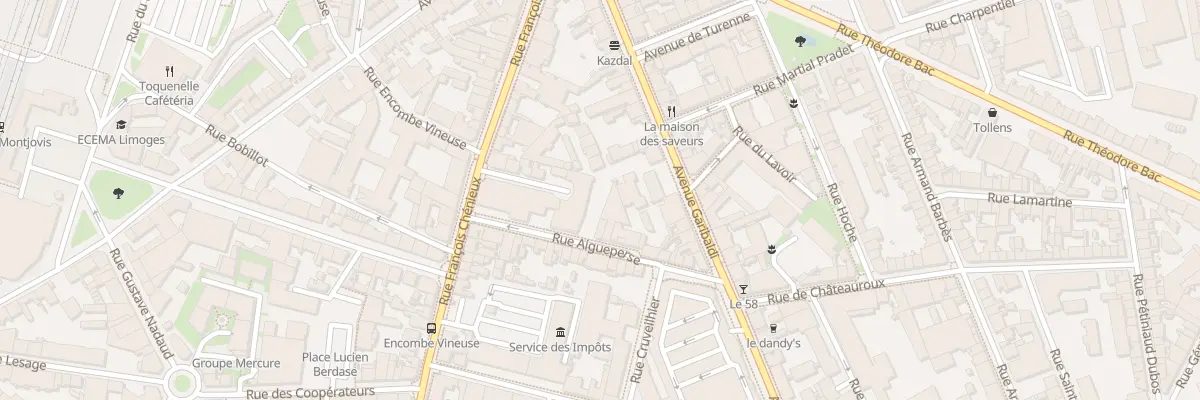 Plan du 22 Rue Aigueperse à Limoges