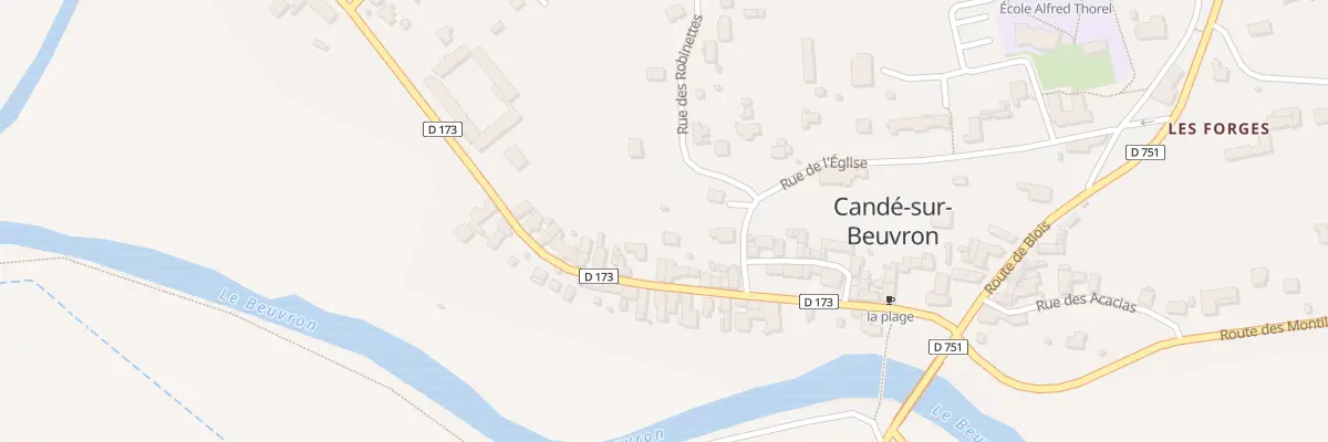 Plan du 25 Rue du Château à Candé-sur-Beuvron