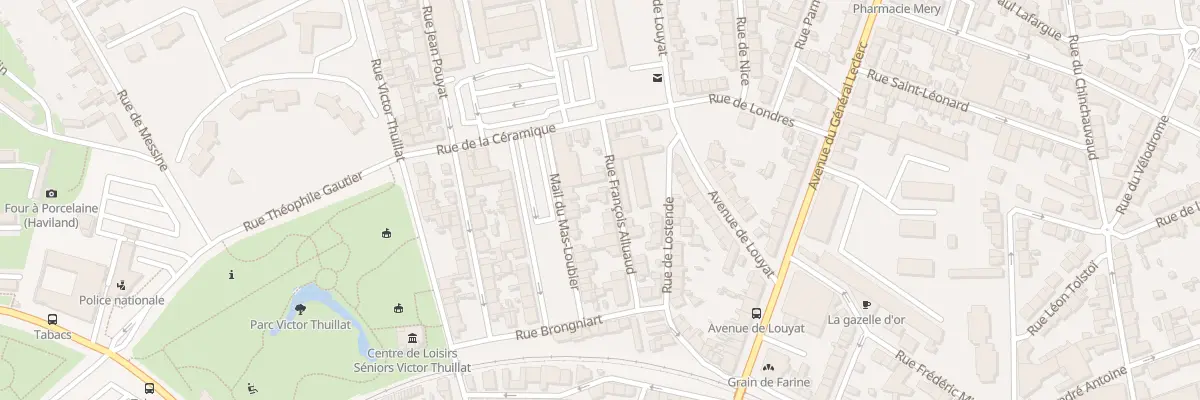 Plan du 21 Rue François Alluaud à Limoges