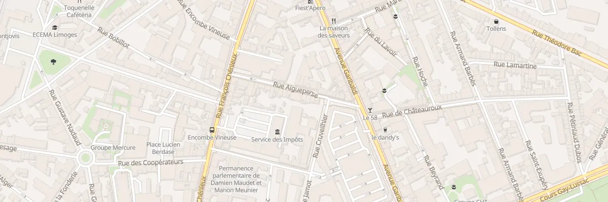 Plan du 13 Rue Aigueperse à Limoges