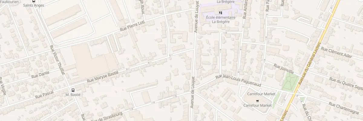 Plan du 103 Av de Louyat à Limoges