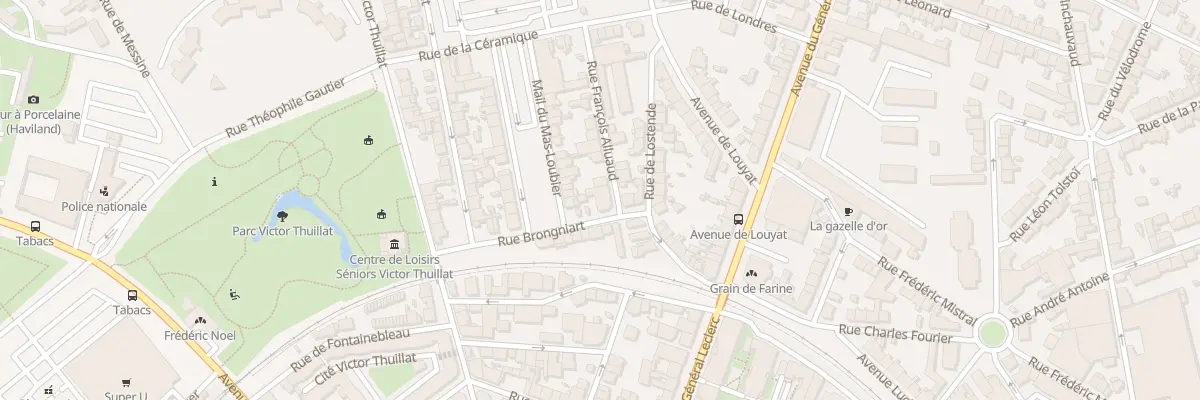 Plan du 1 Rue François Alluaud à Limoges