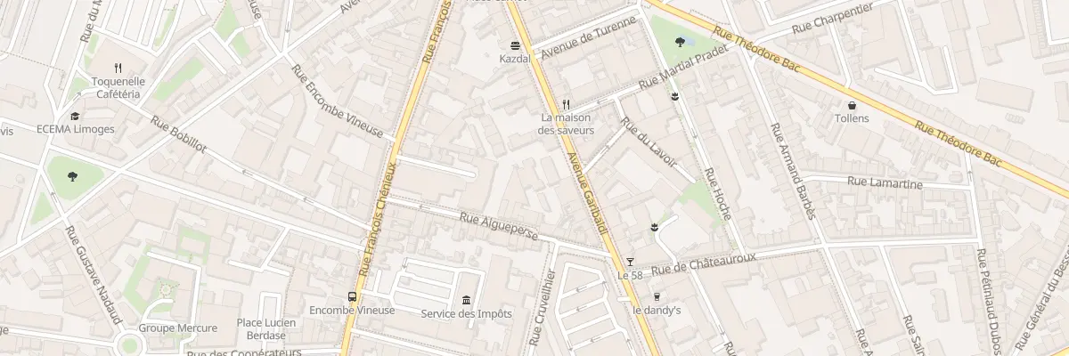 Plan du 53 Av Garibaldi à Limoges