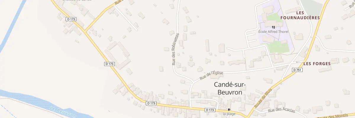 Plan du 5 Rue des Robinettes à Candé-sur-Beuvron