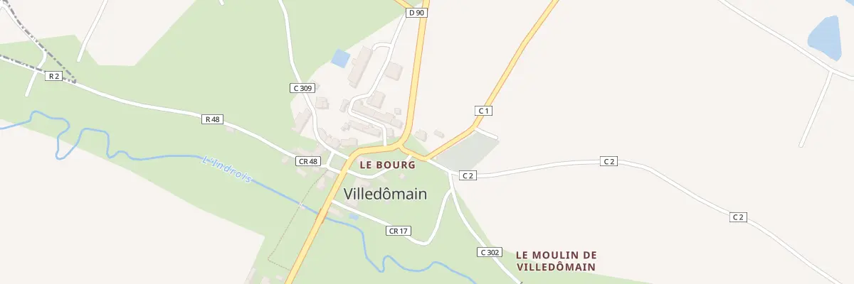 Plan du 1 Rte d’Ecueille à Villedômain