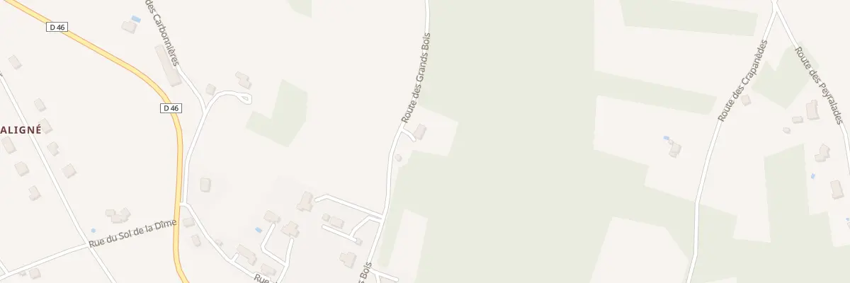 Plan du 320 Rte des Grands Bois à Saint-Martial-de-Nabirat