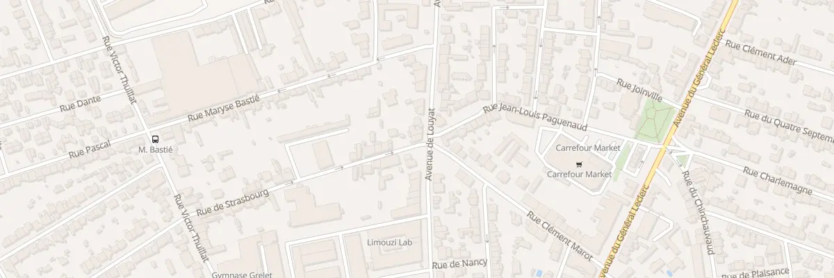 Plan du 85 Av de Louyat à Limoges