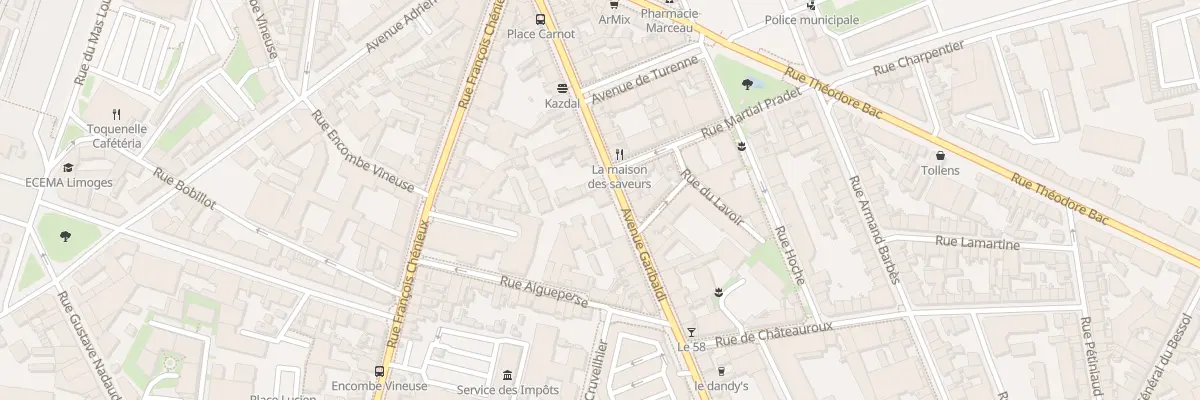 Plan du 57 Av Garibaldi à Limoges