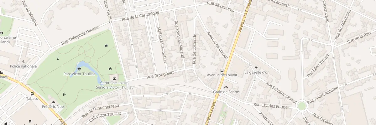 Plan du 2 Rue François Alluaud à Limoges