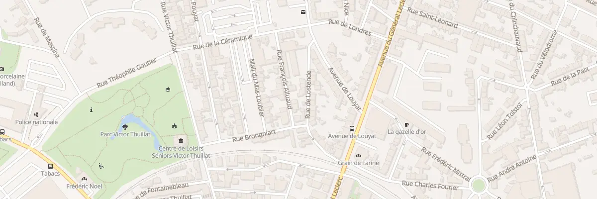 Plan du 8 Rue François Alluaud à Limoges