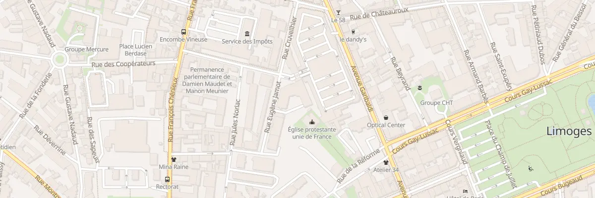 Plan du 23 Rue Cruveilhier à Limoges