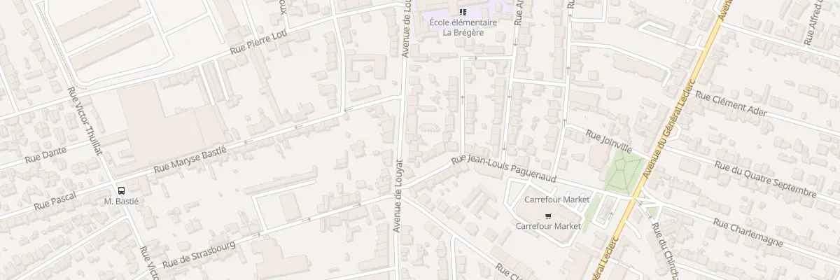 Plan du 86 Av de Louyat à Limoges