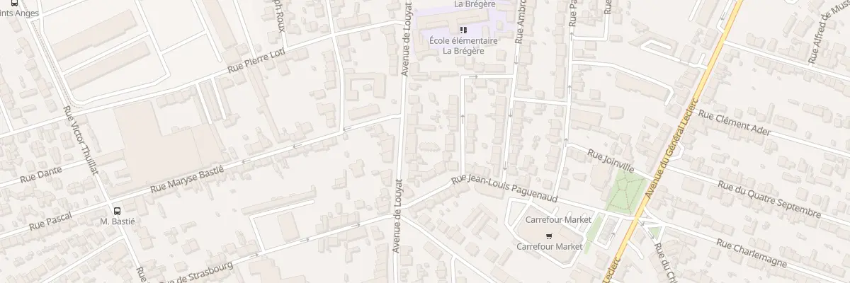 Plan du 88 Av de Louyat à Limoges