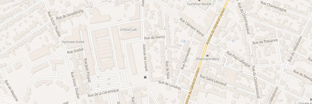 Plan du 21 Rue de Nice à Limoges