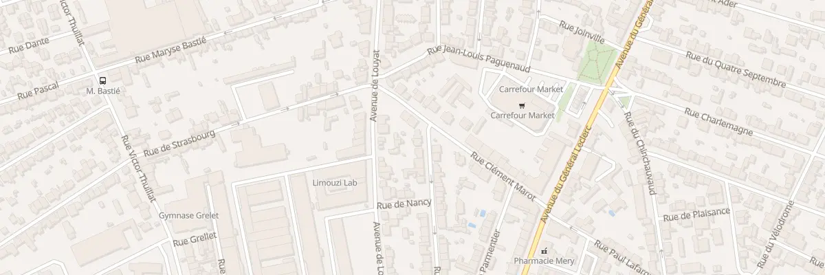 Plan du 45 Rue de Nice à Limoges