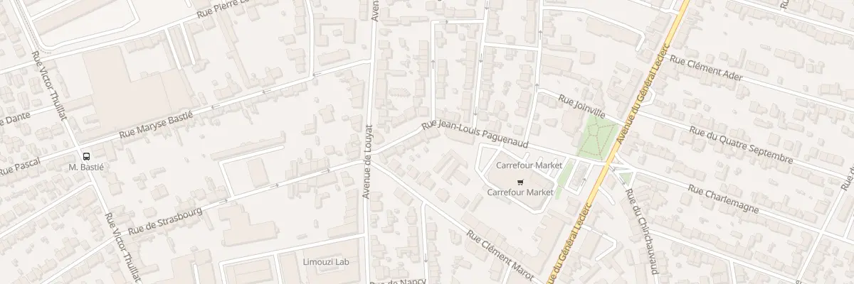 Plan du 43 Rue Jean Louis Paguenaud à Limoges