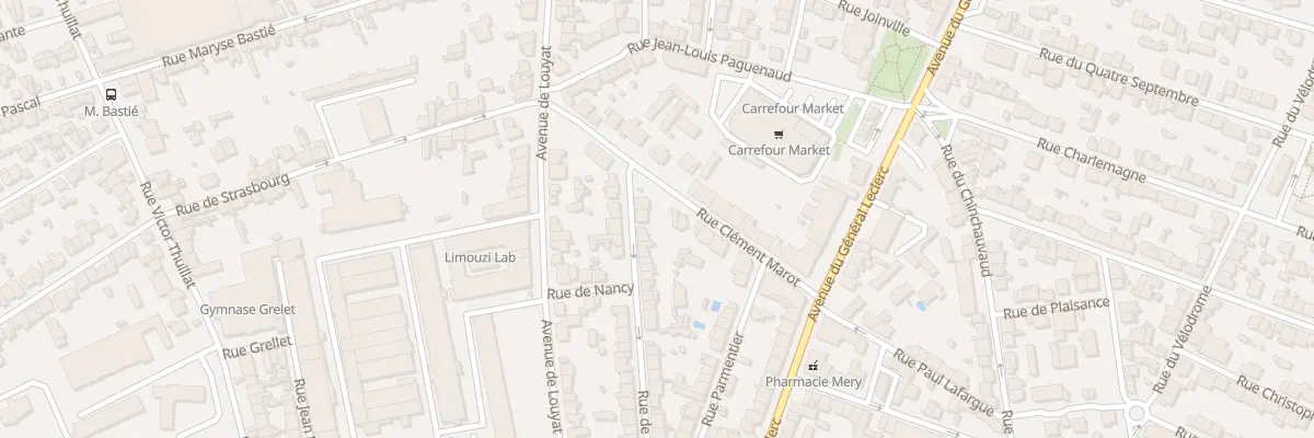 Plan du 44 Rue de Nice à Limoges