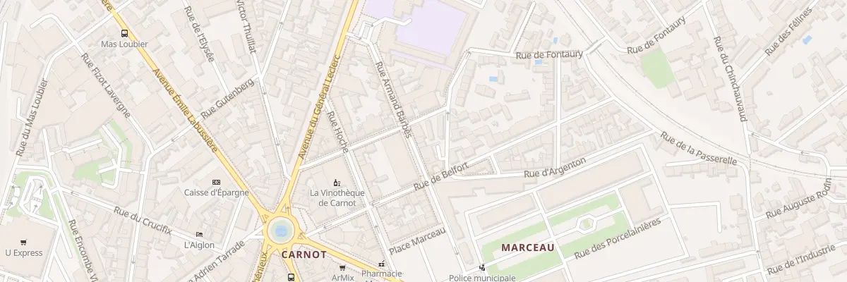 Plan du 72 Rue Armand Barbès à Limoges