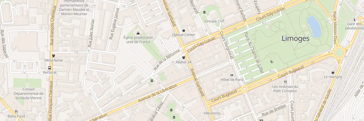Plan du 35 Av Garibaldi à Limoges