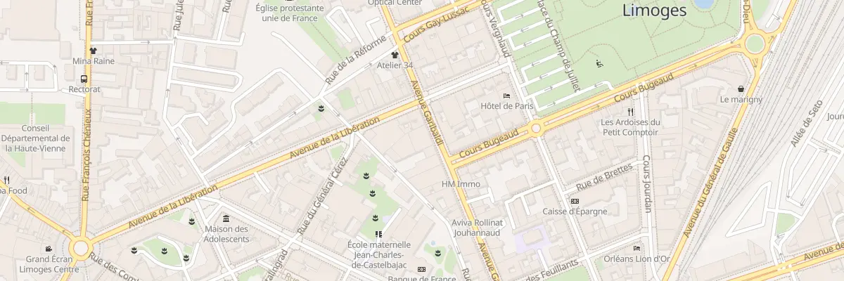 Plan du 27 Av Garibaldi à Limoges