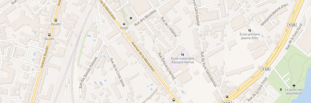 Plan du 9 Rue Edouard Herriot à Limoges
