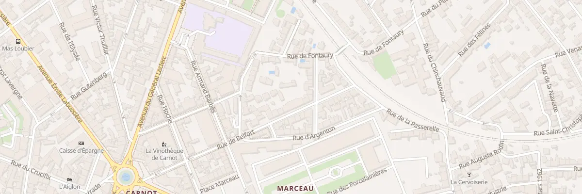Plan du 14 Rue de Belfort à Limoges