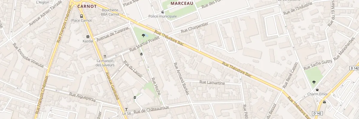 Plan du 50 Rue Armand Barbès à Limoges