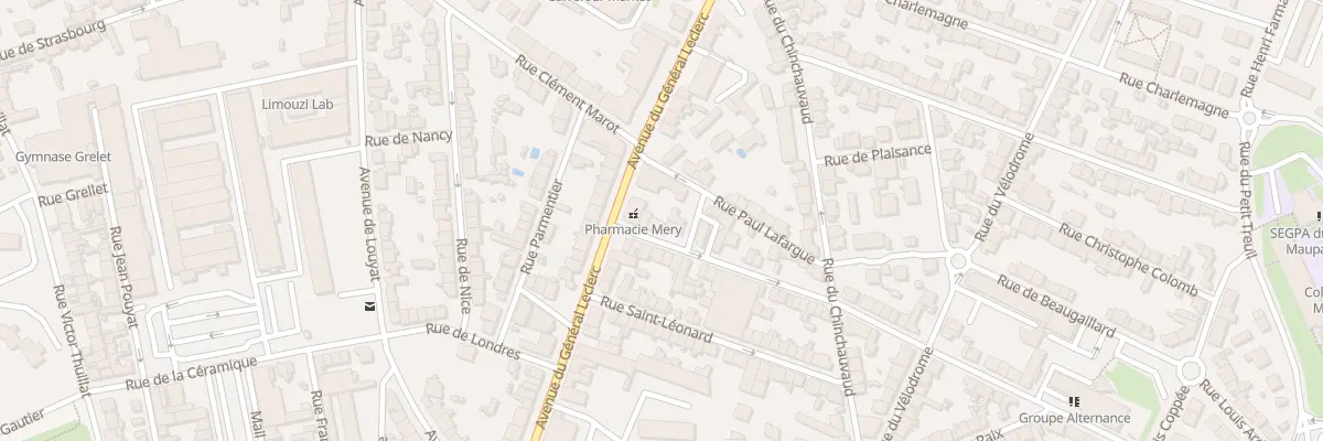 Plan du 66 Rue Emile Zola à Limoges
