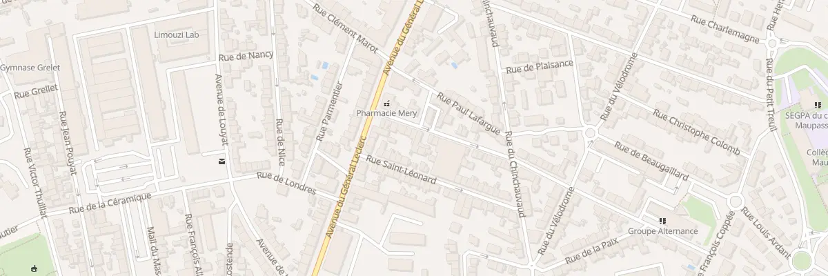 Plan du 57 Rue Emile Zola à Limoges