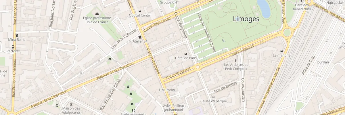 Plan du 7 Av de la Libération à Limoges