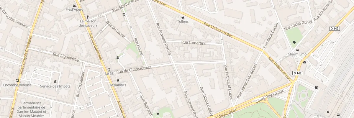 Plan du 28 Rue Armand Barbès à Limoges