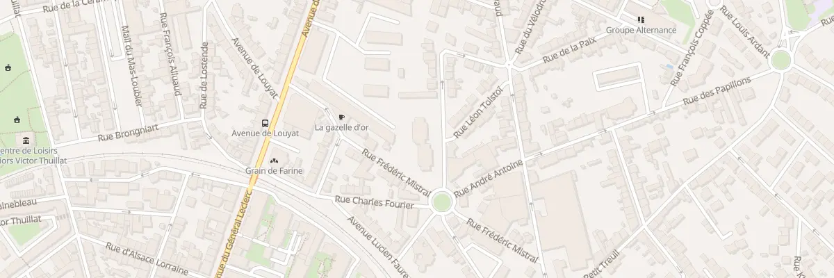 Plan du 3 Rue Honore de Balzac à Limoges