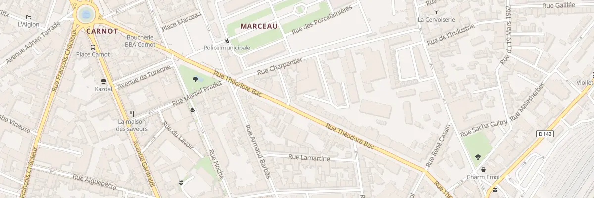 Plan du 2 Rue Etienne Baignol à Limoges