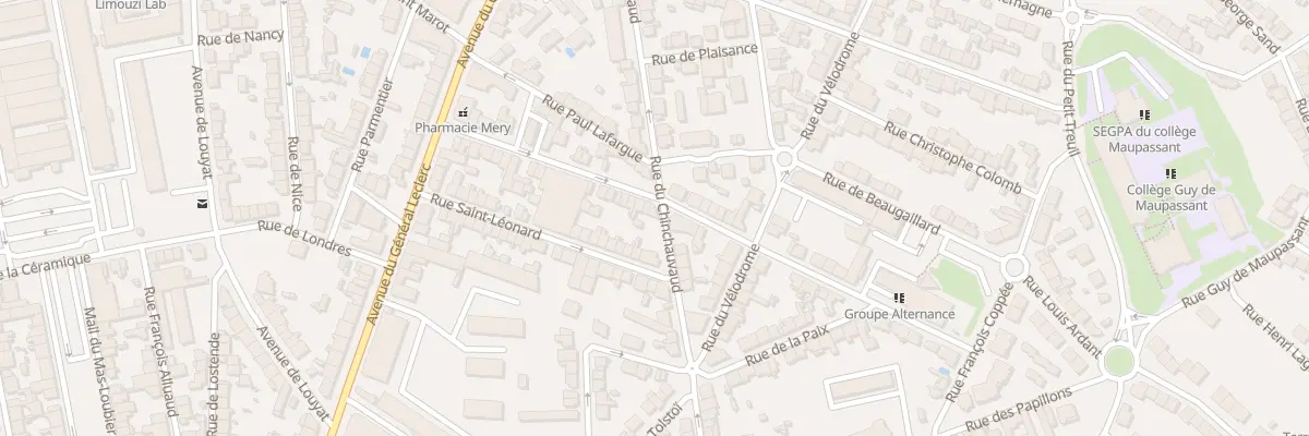 Plan du 37 Rue Emile Zola à Limoges