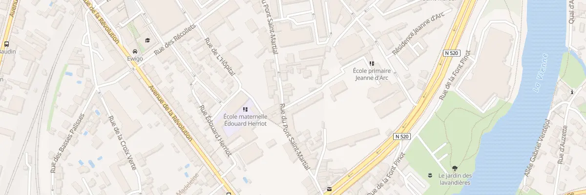 Plan du 74 Rue du Pont St-Martial à Limoges